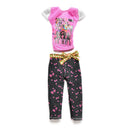 2 Pcs/set Fashion Outfit Clothes for s Cute Capri Pants Short Sleeve OZ BX