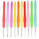 1Pcs Blue Aluminum Crochet Hook Knit Needle Sweater Knitting Tool 0.5mm
