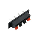 4 Way Jack Spring Speaker Push Connector Terminal Strip Block x2