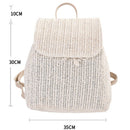 Fashion Straw Woven Backpack Ladies Shoulder Bag Summer Girl Backpack Femal C4Q6