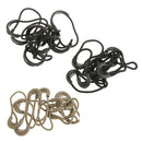 30x Zipper Pull Cord Rope Ends Zip Puller Zip Fastener Replacement Tan/Black