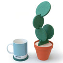 Coaster Mat Cactus Potted Plants Shape Cup Mat Heat Insulation Pad Table DeS Ew