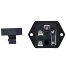2IEC 320 C14 Male Type Plug Screw Panel Connector w Fuse Holder Q9W9