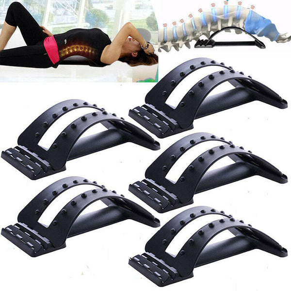 Back Magic Stretcher Lower Lumbar Massage Support Spine Posture Corrector Blac-