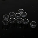 10x Memory Locket Charm 1/2 Globe Glass Pendant Open Bottle Vials Craft 15mm