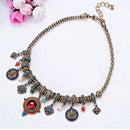 Women Elegant Jewelry Retro Boho Style Pendant Chunky Chain Necklace Choker Gift