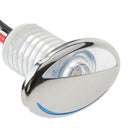 1 Marine LED Light, Lighting 316 Stainless Steel Finish With Blue Upper Window