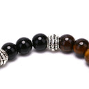 Natural Stone Bead Bracelet Tiger Eye Magic Hematite Obsidian Bangle Women3C