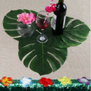 12 pcs Table Flag Tropical Palm Leaf Emulation Leaf Hawaii Themed Party Wed J5B5