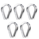 5 Pack M12 304 Stainless Steel Thimble For 1/2" 6mm Diameter Wire Rope