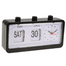 Creative Deisign  Alarm Clock Desktop Beside Clock with Calendar -Black