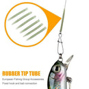 100pcs Fishing Hook Sleeve Rubber Tip Tube Positioner Terminal Fishing Tackles y