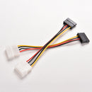 4-Pin IDE Molex to 15-Pin Serial ATA SATA Hard Drive Power Adapter Cable JR