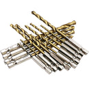 Hex Shank Twist Drill Set HSS13 Piece Set 1.5-6.5mm Twist Drill Bit gfd CHC