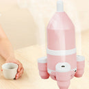 Mini Compact Rocket Shape Humidifier USB Ultrasonic Air Purifier LED Incens