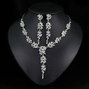 Fashion Crystal Bridal Earrings and Necklace Jewelry Set Exquisite Diamond
