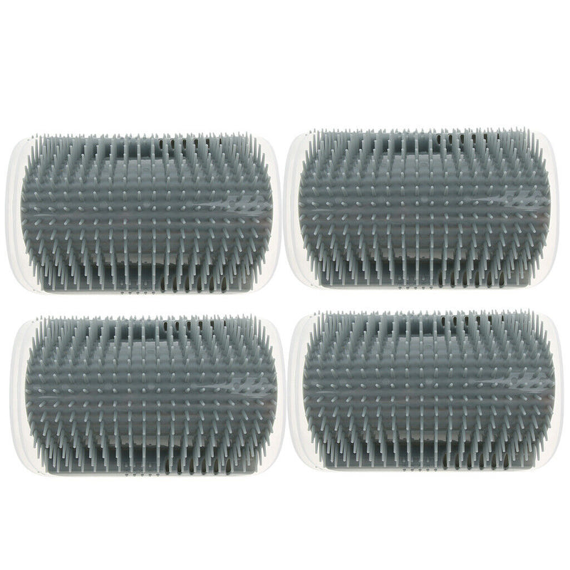 Set of 4 Cat Brush Corner Massage Grooming Brush with Catnip to Massage Yourself