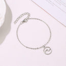 Retro Hollow Circle Pendant Hand Chain Anklet Unisex Cuff Bracelet Jewelry
