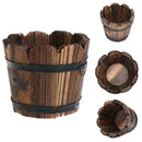 Wooden Round Barrel Planter Flower Pots Home Office Garden Decor Wedding S3 C2S9