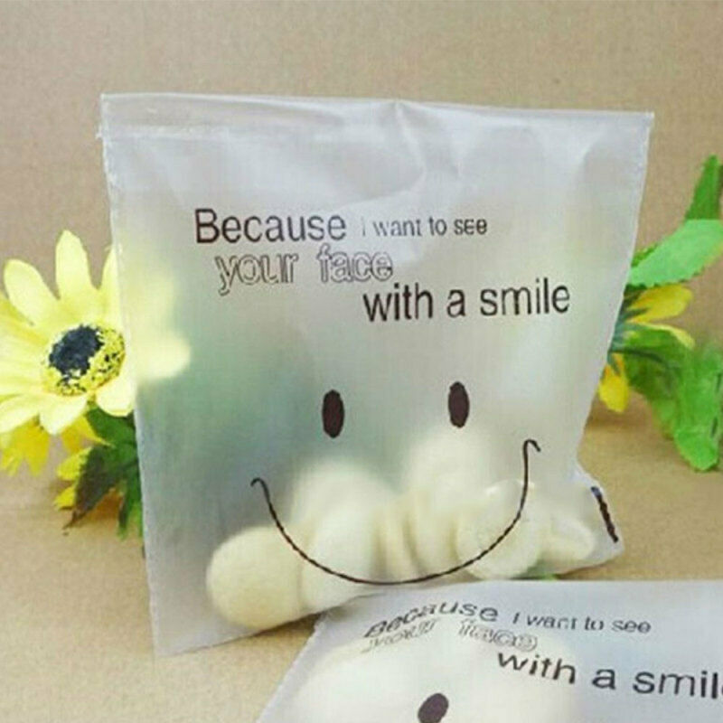 1 X Plastic Candy Biscuit DIY 50Pc Self-Adhesive Matte Thin Bag SMY