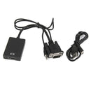 VGA Male with Audio Cable to HDMI Converter Adapter Lead for HDTV PC DVD
