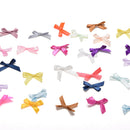 500X Assorted Mini Satin Ribbon Bows Tied Craft Embellishment Wedding Decor LJ