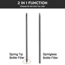 1X(13.7 Inch Length Food Grade Stainless Steel Spring Loaded Beer Bottle Fi