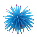 Aquarium Decoration Soft Plastic Artificial Anemone Plant - Blue X8M6