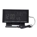 4 In 1 Digital Car Thermometer Hygrometer Dc 12V Lcd Vehicle Voltage Clock