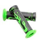 2pcs Green Flame Soft TPR Universal Motorcycle Bicycle Handlebar Hand Grips