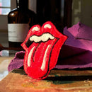 RED MOUTH TONGUE ROLLING STONES Sew on Patch Embroidered Jacket Badge Biker I9H5