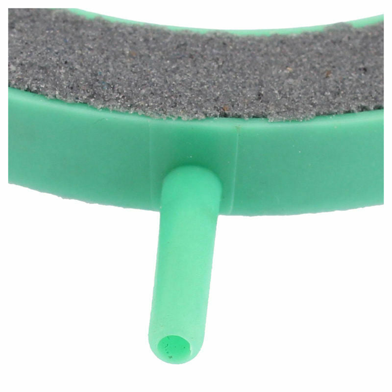 Aquarium Pond Pump Bubbles Disk Stone Aerator 10 cm diameter Green S9O6