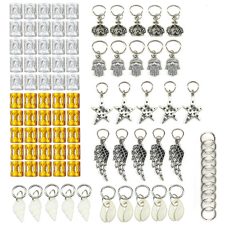 90pcs/Set Hair Braid Dreadlock Beads Braiding Hair Extension Accessories  â„–[