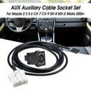 Automotive 32-Pin Aux Audio Cable Socket Bluetooth Module Interface Adapter