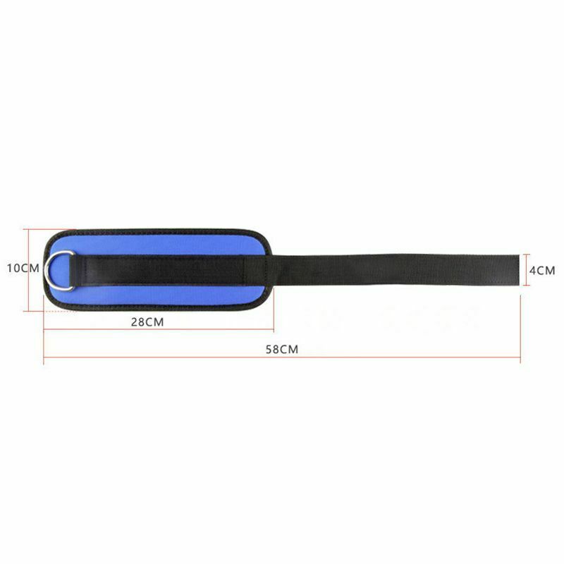 Adjustable D-Ring Ankle Strap Buckle Body Building Resistance Band Gym Mult V4N4