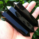 60mm-80mm Natural Obsidian Crystal Quartz Double Terminated Wand Point Heal Gift
