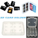 2pcs TF//MS/SD Card Holder Storage Box Micro-SD Card Holder Protector Case Shell