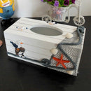 Mediterranean Style Marine Series Tissue Box Cover Paper Towel Box Home Dec