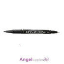 10PCS Fine Dual Heads Marking Pen Marker Waterproofink Thin Nib Black