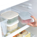 Green Onion Crisper Kitchen Ginger Garlic Storage Box Refrigerator Fruit PorN2C1