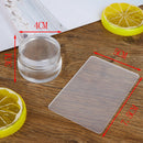 Matte Nail Art Stamper Scraper Cap Silicone Jelly Nail Stamp Stamping Nail To Gw
