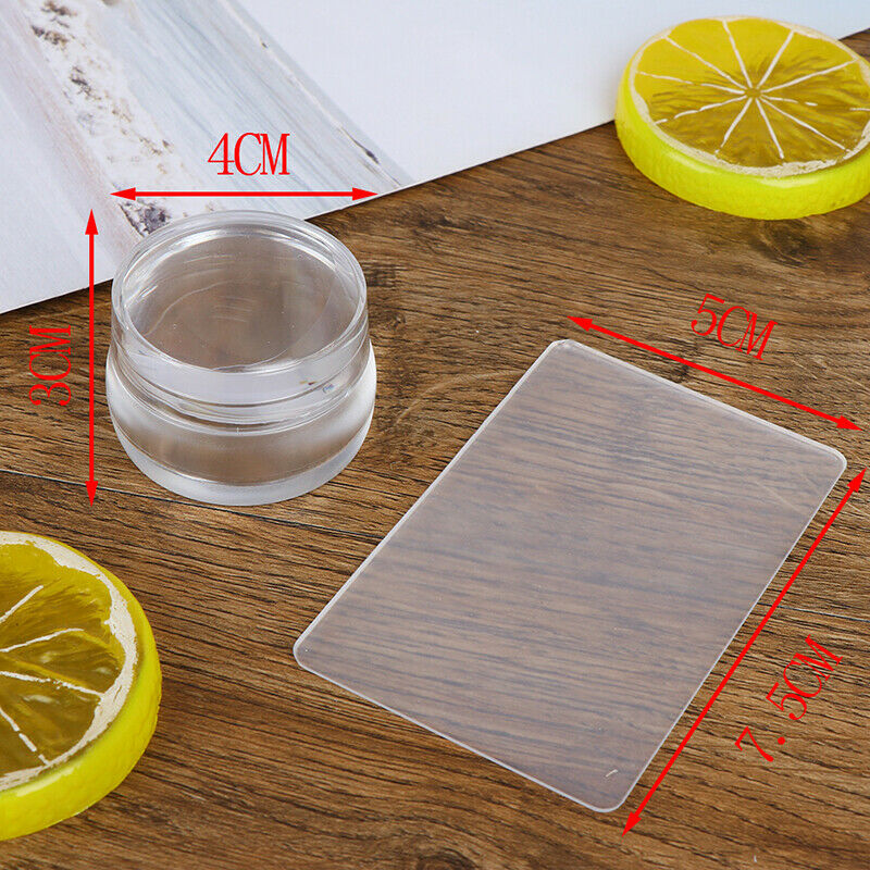 Matte Nail Art Stamper Scraper Cap Silicone Jelly Nail Stamp Stamping Nail To Gw