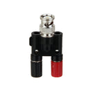 1x BNC Male Plug to Twin Banana Jack Sockets Female Coax Connector Binding Post