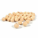 50pcs 20mm Large Wooden Beads Natural Color Round Ball Wood Speacer Beads WD