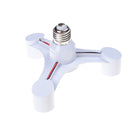 1Pc E27 Light Lamp Bulb Adapter Holder Converter Socket Base Splitter 3 in 1F Ew