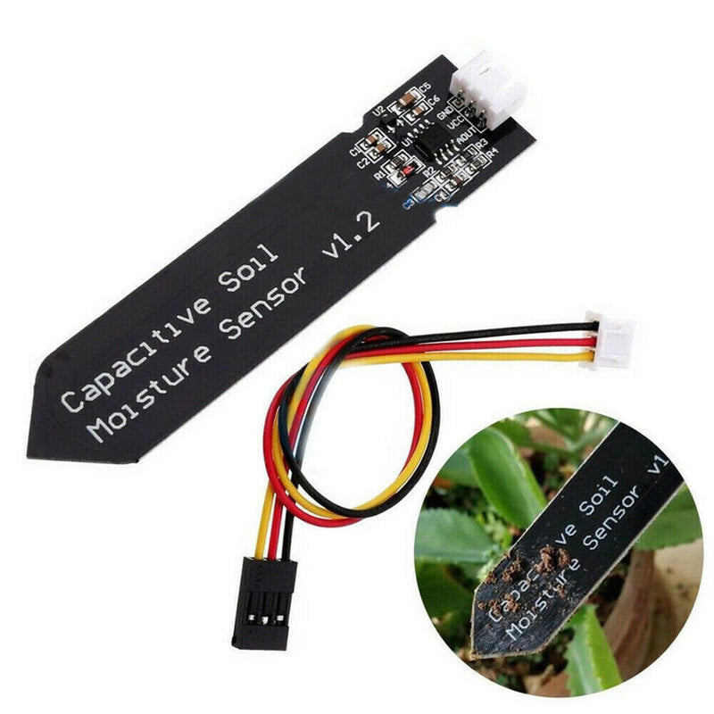 5PCS Analog Capacitive Soil Moisture Sensor V1.2 Corrosion Resistant &Cable Wire