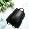 Women Backpack PU Leather School Shoulder Bag Casual Rucksacks (Black)