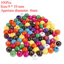 100Pcs wooden beads round ball spacer beads kid's DIY for jewelry making MO