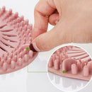 Silicone Sink Strainer Water Stopper Floor Drain Hair Bathtub Plug (Pink) A