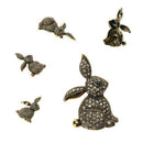Ladies alloy diamond cute animal crystal brooch Haeschen X6S7